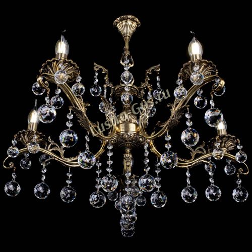 Люстра бронзовая Милана №5/2 шар в Сочи Гусь Хрустальный