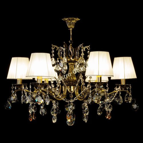 Люстра бронзовая Милана №6 Прованс в Сочи Гусь Хрустальный