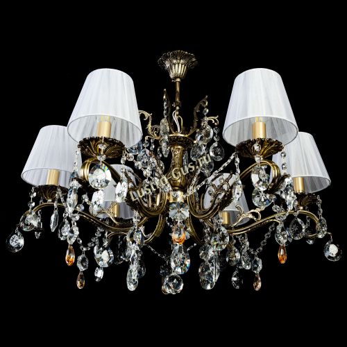 Люстра бронзовая Милана №6 Прованс в Сочи Гусь Хрустальный