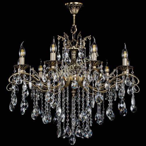 Люстра бронзовая Милана №9 баден в Сочи Гусь Хрустальный