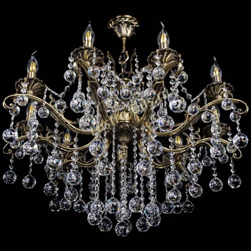 Люстра бронзовая Милана №9 шар в Сочи Гусь Хрустальный