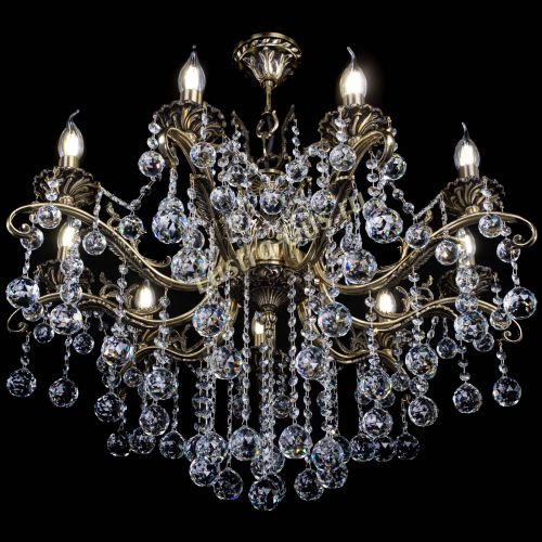 Люстра бронзовая Милана №9 шар в Сочи Гусь Хрустальный