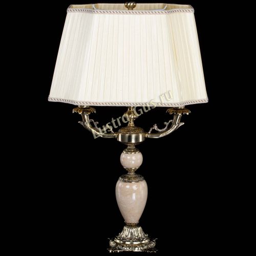 Бронзовая настольная лампа Антик №2 с камнем в Сочи Гусь Хрустальный