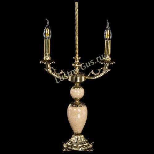 Бронзовая настольная лампа Антик №2 с камнем в Сочи Гусь Хрустальный