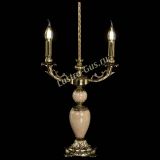 Бронзовая настольная лампа Антик №2 с камнем в Сочи