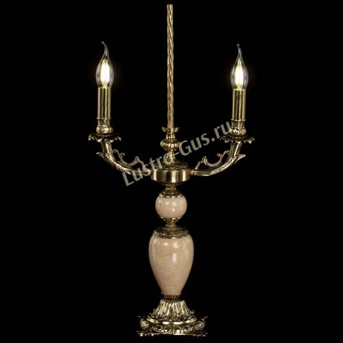 Бронзовая настольная лампа Антик №2 с камнем в Сочи Гусь Хрустальный