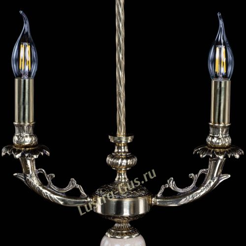 Бронзовая настольная лампа Антик №2 с камнем в Сочи Гусь Хрустальный