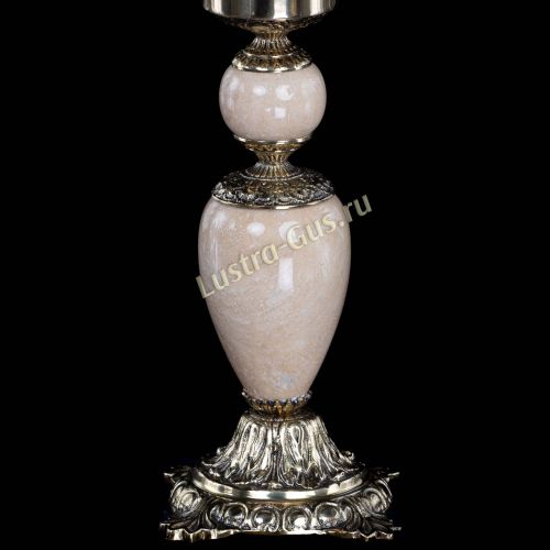 Бронзовая настольная лампа Антик №2 с камнем в Сочи Гусь Хрустальный