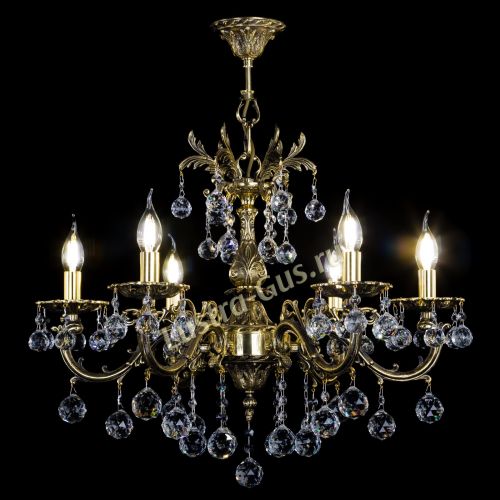 Люстра бронзовая Олимпия №6/1 шар в Сочи Гусь Хрустальный