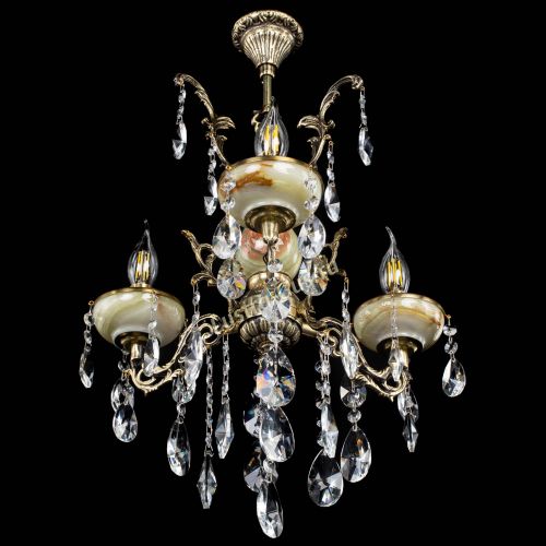 Люстра бронзовая Оникс №3/1 лучик в Сочи Гусь Хрустальный