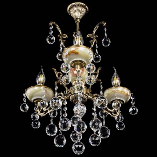 Люстра бронзовая Оникс №3/1 шар в Сочи Гусь Хрустальный