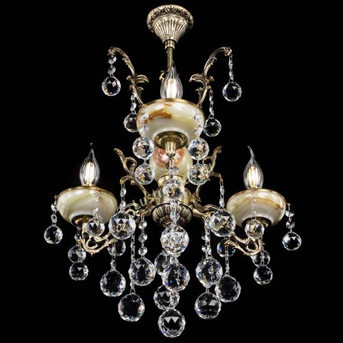 Люстра бронзовая Оникс №3/1 шар в Сочи Гусь Хрустальный