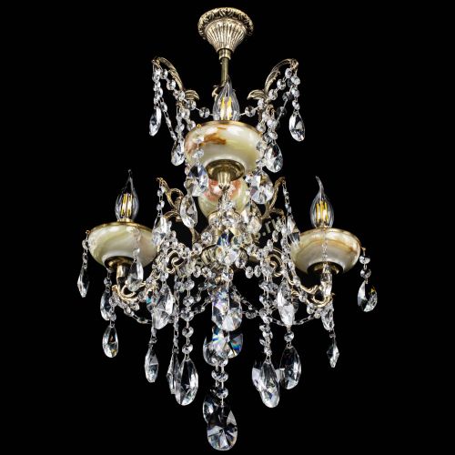 Люстра бронзовая Оникс №3/2 лучик в Сочи Гусь Хрустальный