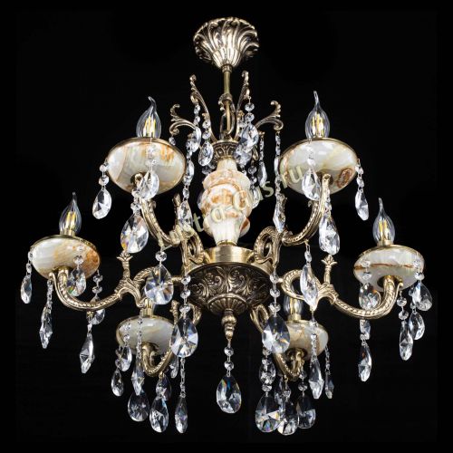 Люстра бронзовая Оникс №6/1 лучик в Сочи Гусь Хрустальный