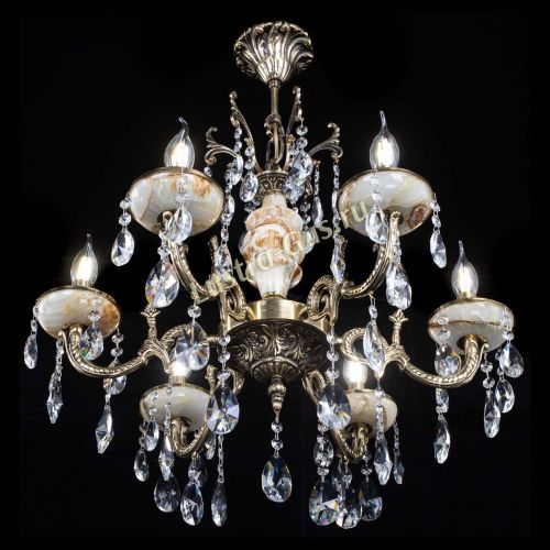 Люстра бронзовая Оникс №6/1 лучик в Сочи Гусь Хрустальный