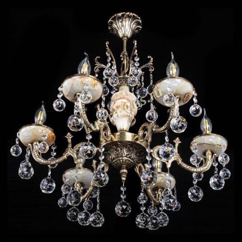 Люстра бронзовая Оникс №6/1 шар в Сочи Гусь Хрустальный