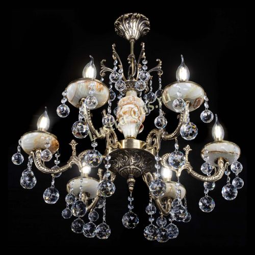 Люстра бронзовая Оникс №6/1 шар в Сочи Гусь Хрустальный