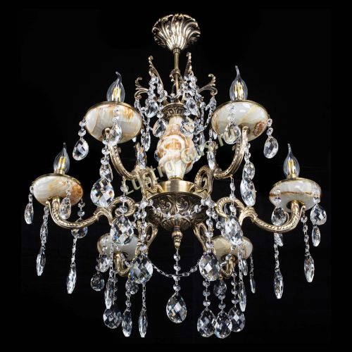 Люстра бронзовая Оникс №6/2 баден в Сочи Гусь Хрустальный