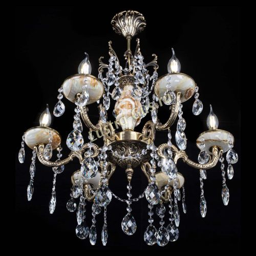 Люстра бронзовая Оникс №6/2 баден в Сочи Гусь Хрустальный