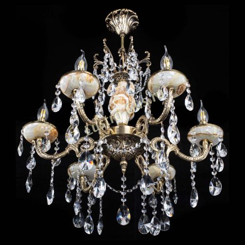 Люстра бронзовая Оникс №6/2 лучик в Сочи Гусь Хрустальный