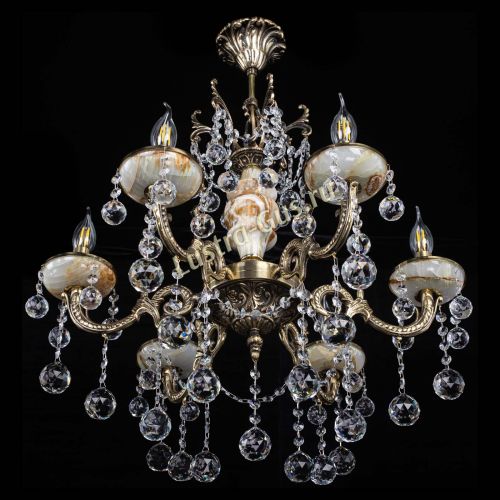 Люстра бронзовая Оникс №6/2 шар в Сочи Гусь Хрустальный