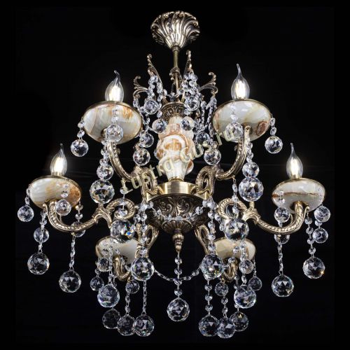 Люстра бронзовая Оникс №6/2 шар в Сочи Гусь Хрустальный