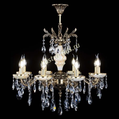 Люстра бронзовая Оникс №8/1 лучик в Сочи Гусь Хрустальный