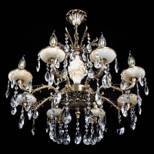 Люстра бронзовая Оникс №8/1 лучик в Сочи Гусь Хрустальный