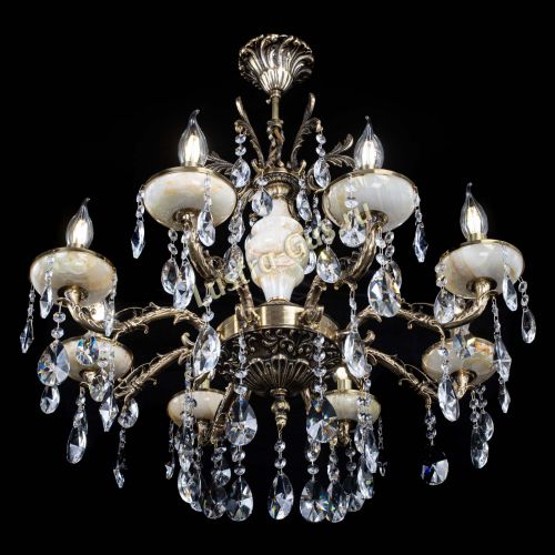 Люстра бронзовая Оникс №8/1 лучик в Сочи Гусь Хрустальный