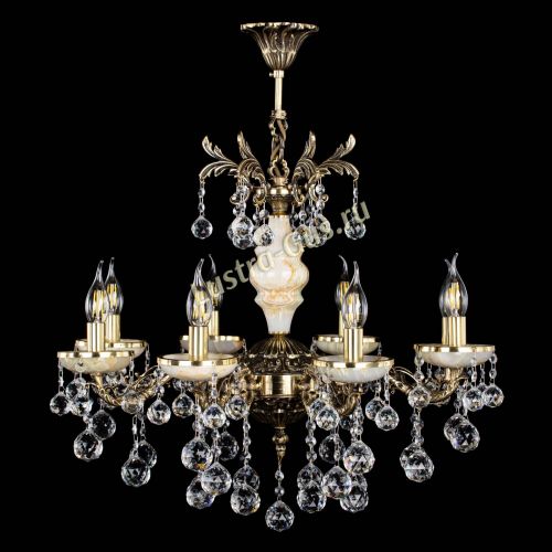 Люстра бронзовая Оникс №8/1 шар в Сочи Гусь Хрустальный