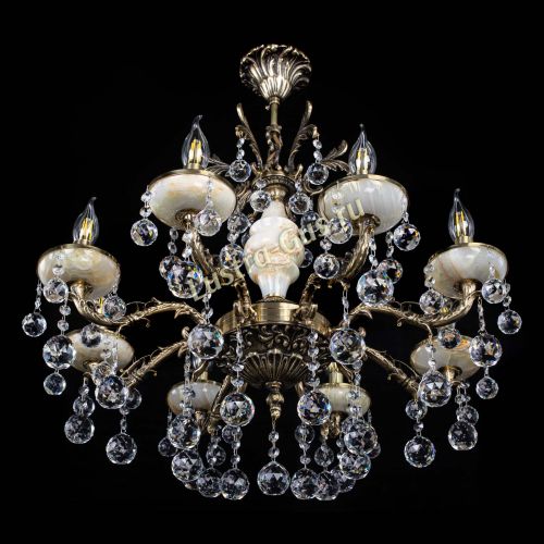 Люстра бронзовая Оникс №8/1 шар в Сочи Гусь Хрустальный