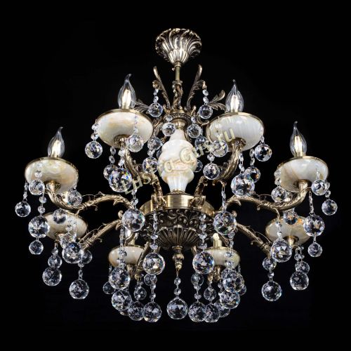 Люстра бронзовая Оникс №8/1 шар в Сочи Гусь Хрустальный