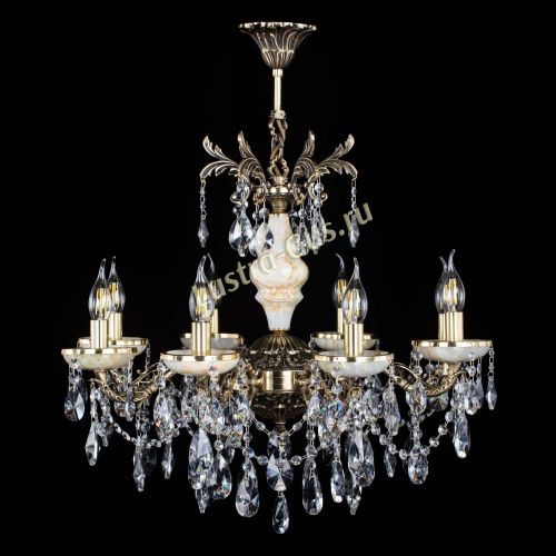 Люстра бронзовая Оникс №8/2 лучик в Сочи Гусь Хрустальный