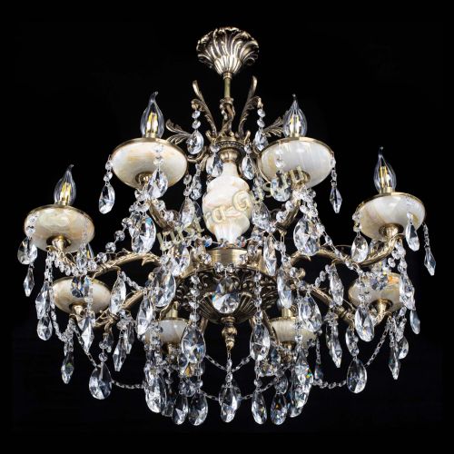 Люстра бронзовая Оникс №8/2 лучик в Сочи Гусь Хрустальный