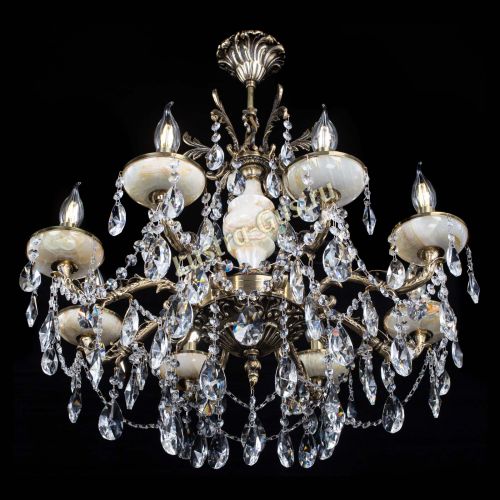 Люстра бронзовая Оникс №8/2 лучик в Сочи Гусь Хрустальный