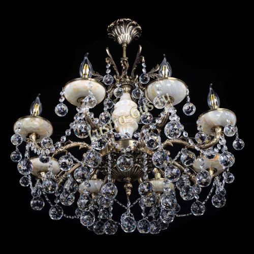 Люстра бронзовая Оникс №8/2 шар в Сочи Гусь Хрустальный