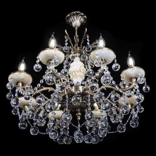 Люстра бронзовая Оникс №8/2 шар в Сочи Гусь Хрустальный