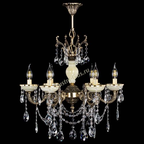 Люстра бронзовая Оникс белый №6/1 баден в Сочи Гусь Хрустальный