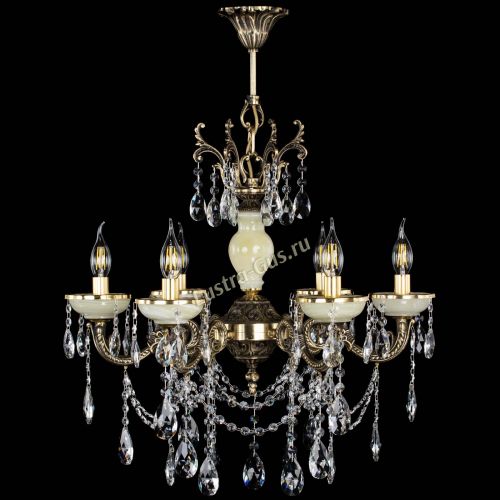 Люстра бронзовая Оникс белый №6/1 журавлик в Сочи Гусь Хрустальный