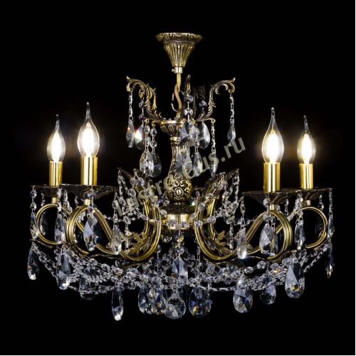 Бронзовая люстра Валери №5 лучик в Сочи Гусь Хрустальный