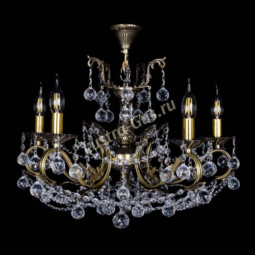 Бронзовая люстра Валери №5 шар в Сочи Гусь Хрустальный