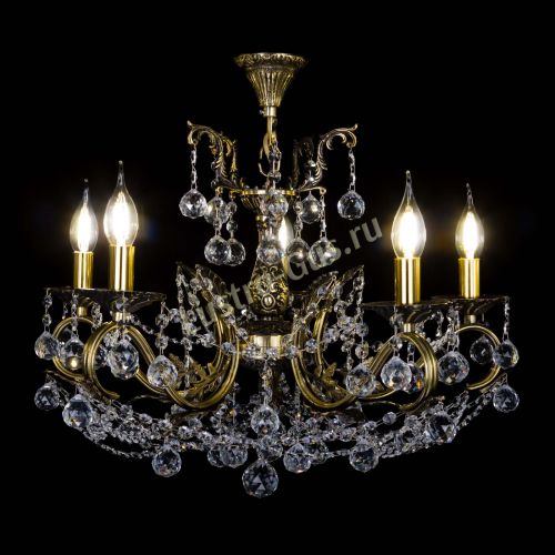 Бронзовая люстра Валери №5 шар в Сочи Гусь Хрустальный