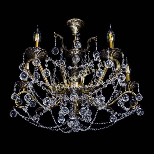 Бронзовая люстра Валери №5 шар в Сочи Гусь Хрустальный