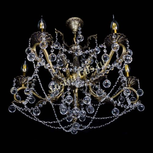 Бронзовая люстра Валери №5 шар в Сочи Гусь Хрустальный