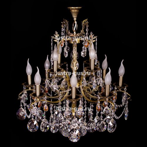 Люстра бронзовая Мелания №12 в Сочи Гусь Хрустальный