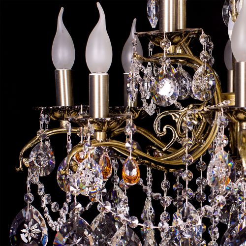 Люстра бронзовая Мелания №12 в Сочи Гусь Хрустальный