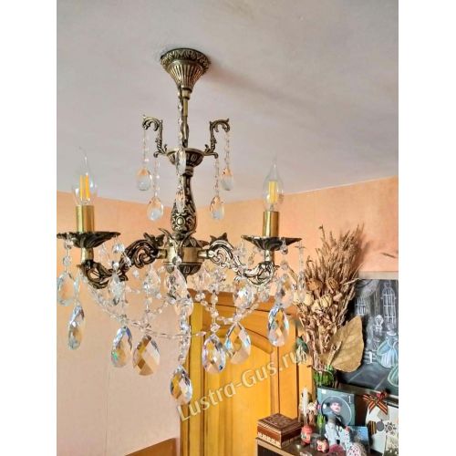 Люстра бронзовая Мелания №3 в Сочи Гусь Хрустальный