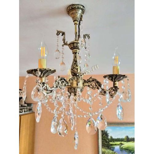 Люстра бронзовая Мелания №3 в Сочи Гусь Хрустальный