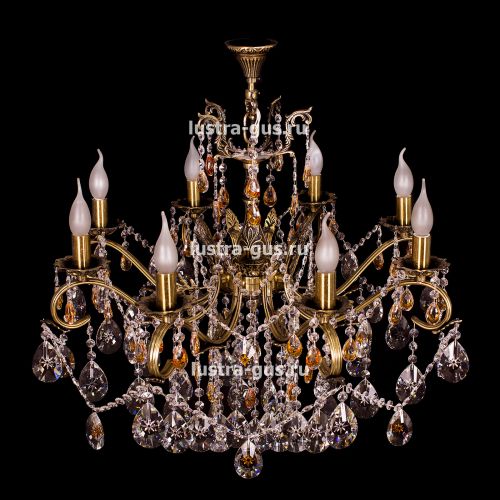 Люстра бронзовая Мелания №8/2 в Сочи Гусь Хрустальный