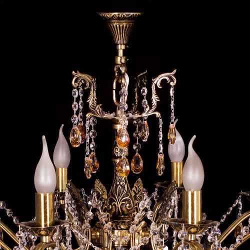 Люстра бронзовая Мелания №8/2 в Сочи Гусь Хрустальный